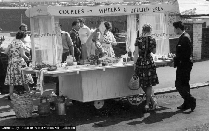 Photo of Folkestone, Cockles And Whelks Stall c.1960