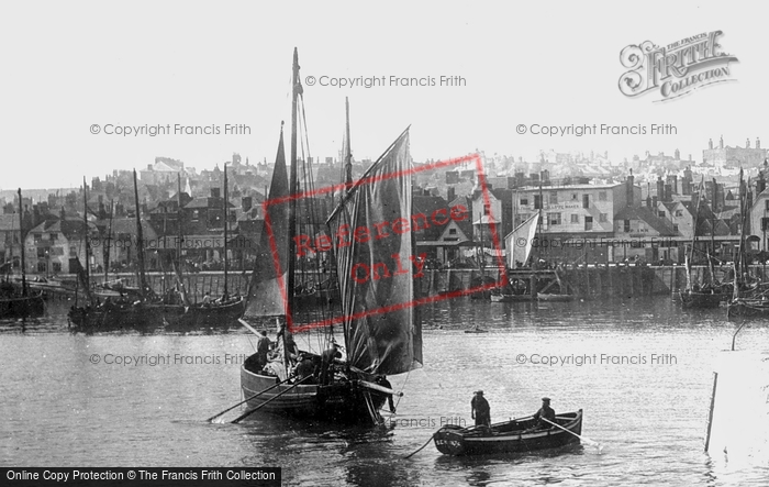 Photo of Folkestone, Fishing Boat In The Harbour 1887