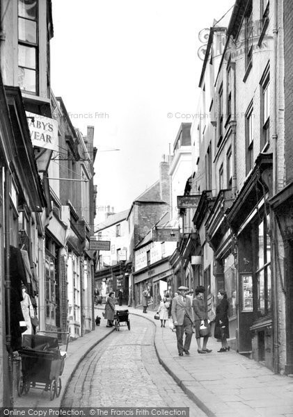 Photo of Folkestone, High Street c.1955