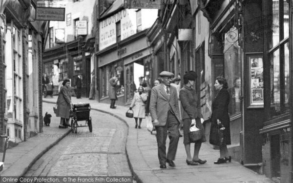 Photo of Folkestone, High Street c.1955
