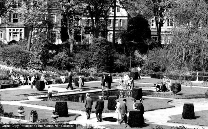 Photo of Folkestone, Kingsnorth Gardens, People Around Lily Pond c.1960