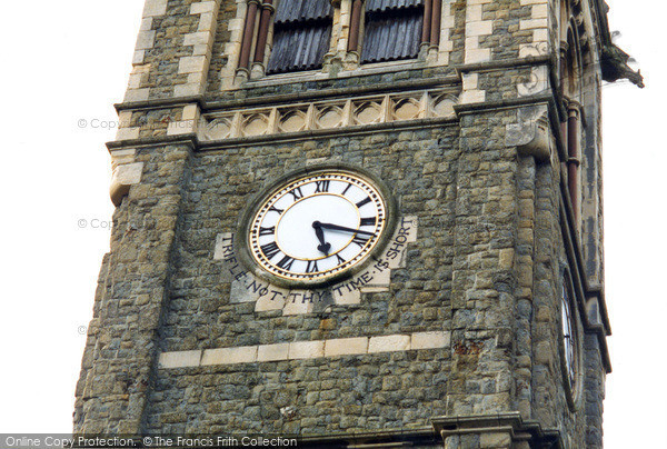 Photo of Folkestone, Message Clock on Christchurch Tower 2004