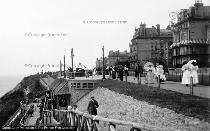 Photo of Folkestone, Promenading On The Leas 1897