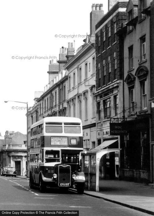 Photo of Folkestone, Sandgate Road, Bus To Hythe c.1965
