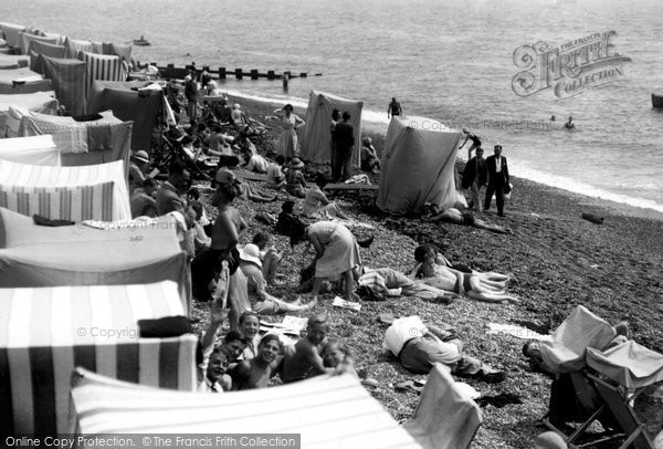 Photo of Folkestone, Sun Bathing c.1950