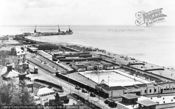 Photo of Folkestone, The Bathing Pool And Harbour c.1950