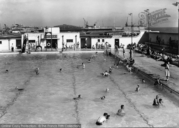 Photo of Folkestone, The Bathing Pool c.1950