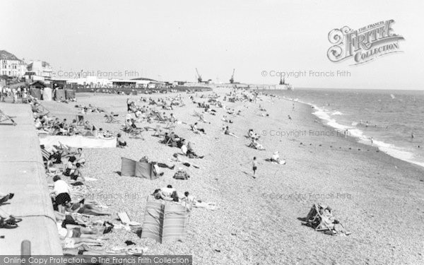 Photo of Folkestone, The Beach c.1965