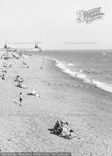 Photo of Folkestone, The Beach c.1965