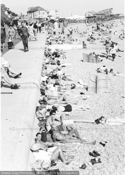 Photo of Folkestone, The Beach c.1965
