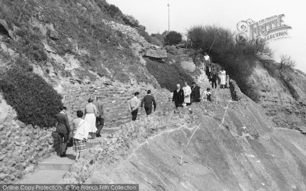 Photo of Folkestone, The East Cliff Steps c.1960