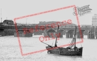 The Harbour, A Fishing Boat c.1960, Folkestone