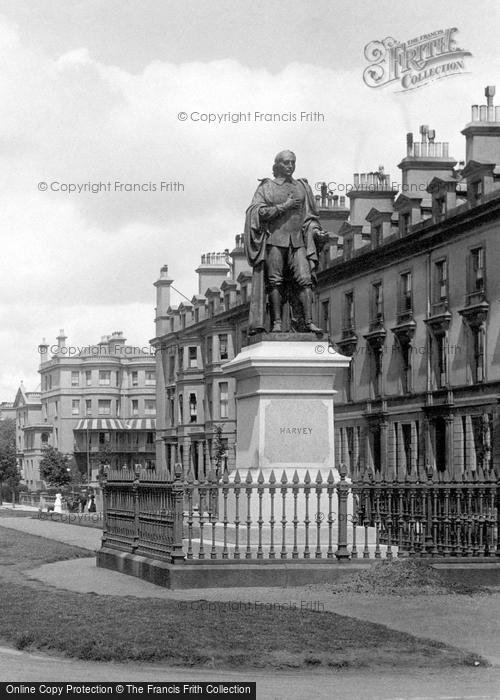 Photo of Folkestone, The Harvey Statue 1895