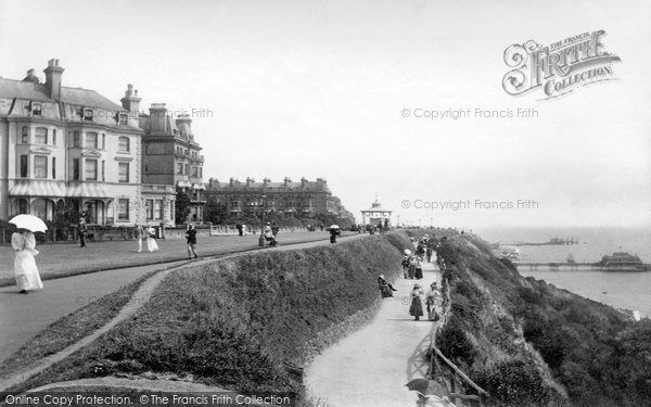Photo of Folkestone, The Leas And Bandstand 1897