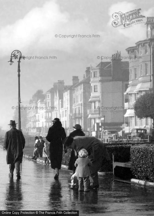 Photo of Folkestone, The Leas, Father And Son c.1940