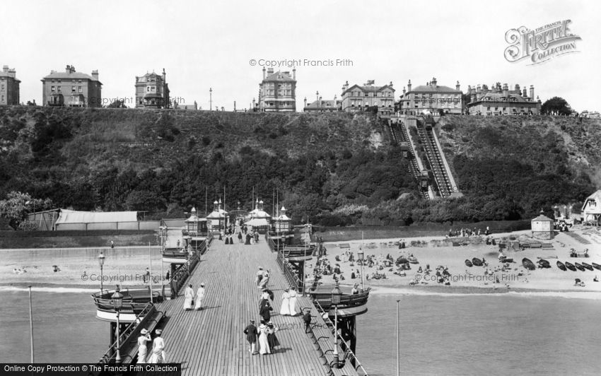 Folkestone, the Leas from the Pier 1901