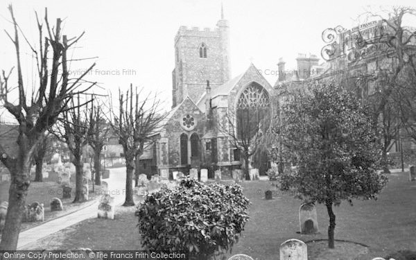 Photo of Folkestone, The Parish Church c.1955