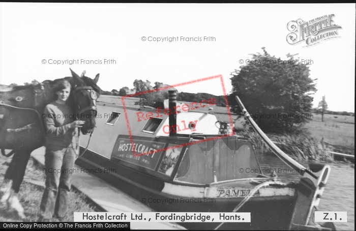 Photo of Fordingbridge, Horse Drawn Boat c.1955