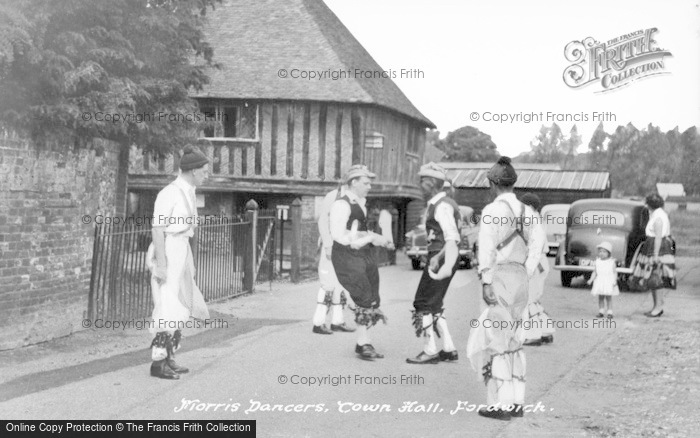 Photo of Fordwich, Morris Dancers, Town Hall c.1955