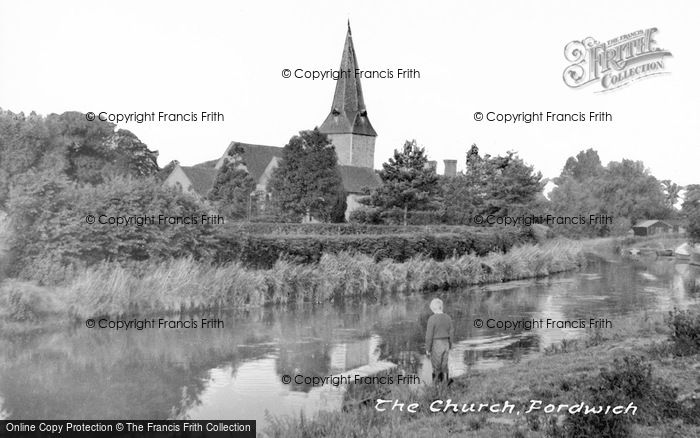 Photo of Fordwich, The Church From The River c.1955