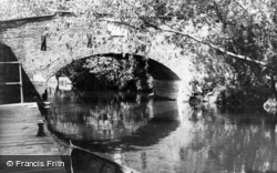 The River Stour And Bridge c.1955, Fordwich