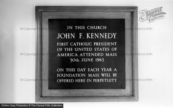Photo of Forest Row, Kennedy Plaque At The Catholic Church c.1965