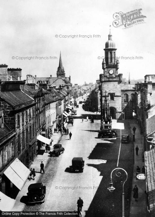 Photo of Forres, High Street, Looking East c.1935