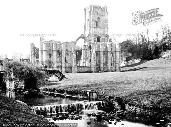 Photo of Fountains Abbey, 1886