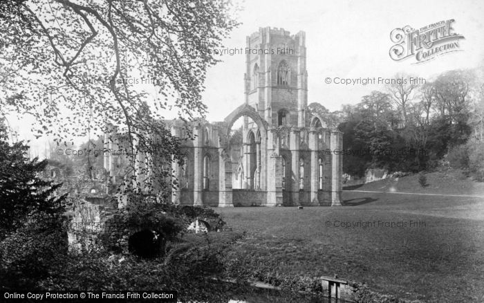 Photo of Fountains Abbey, 1895