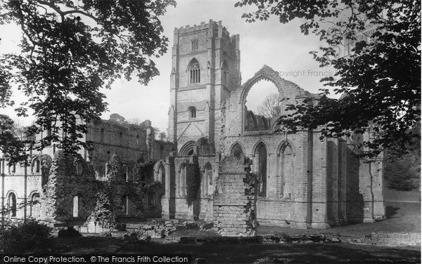Photo of Fountains Abbey, 1895