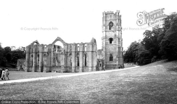 Photo of Fountains Abbey, 1955