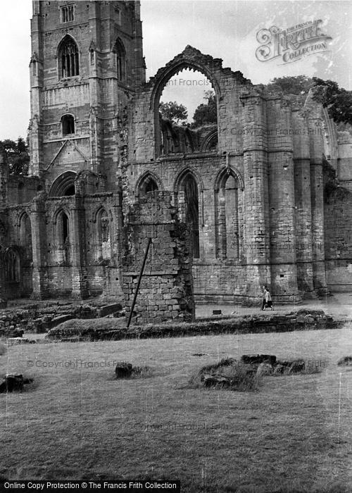 Photo of Fountains Abbey, Abbey Ruins 1952