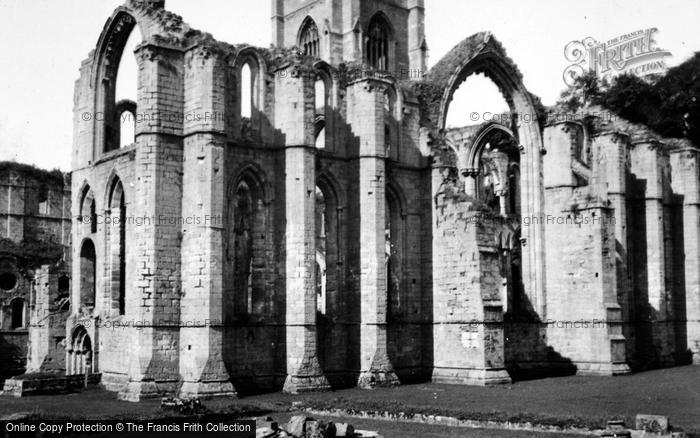 Photo of Fountains Abbey, Abbey Ruins c.1935