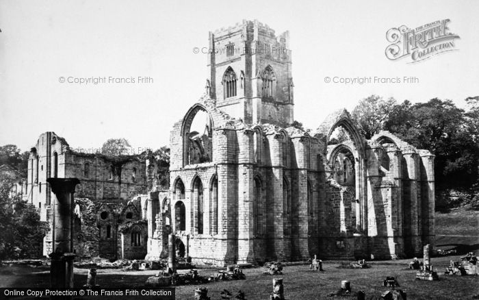 Photo of Fountains Abbey, c.1873