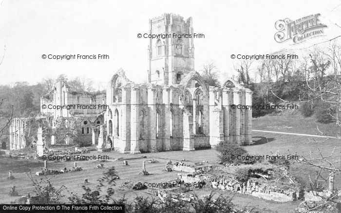 Photo of Fountains Abbey, c.1900