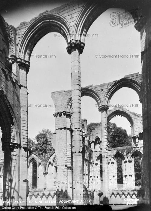Photo of Fountains Abbey, Chapel Of Nine Altars c.1955