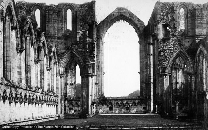 Photo of Fountains Abbey, Choir East c.1885