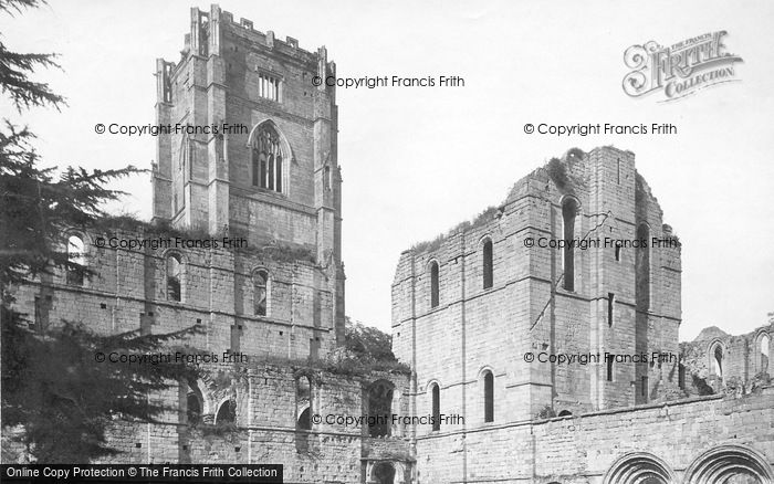 Photo of Fountains Abbey, Cloister Court c.1885