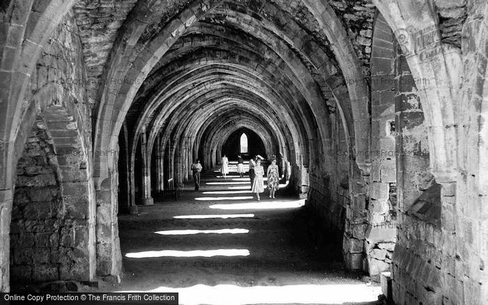 Photo of Fountains Abbey, Cloisters c.1956