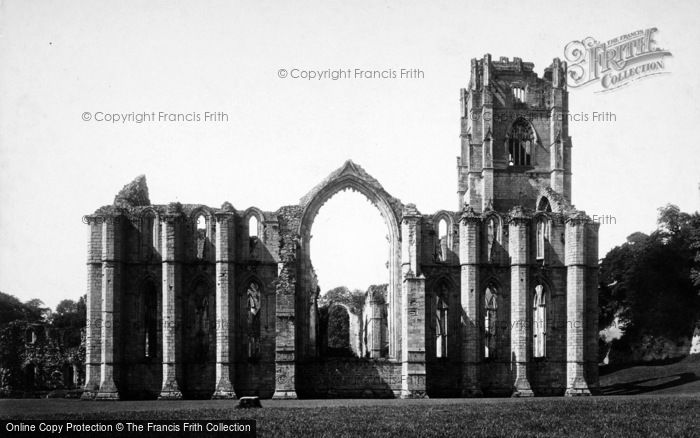 Photo of Fountains Abbey, East End c.1885