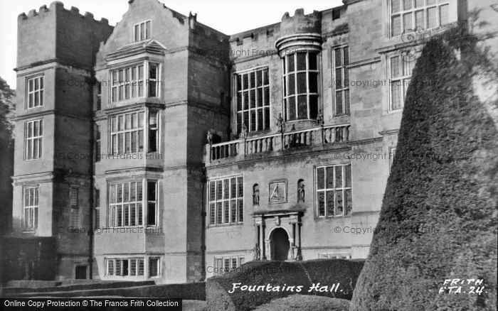 Photo of Fountains Abbey, Fountains Hall c.1955