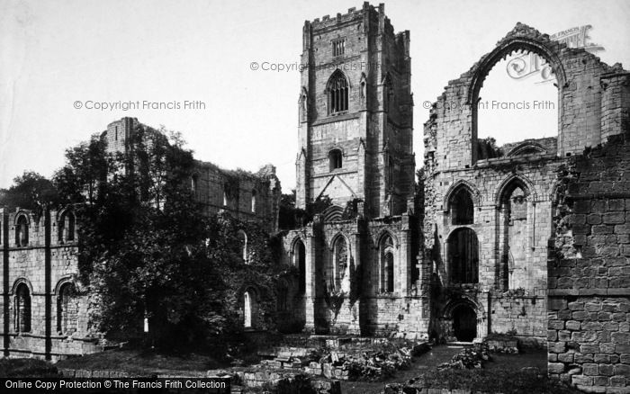 Photo of Fountains Abbey, From Abbott's House c.1885