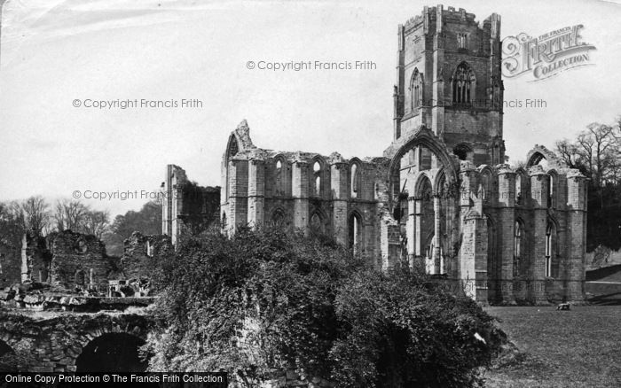 Photo of Fountains Abbey, From River, South East c.1867