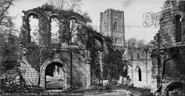 Photo of Fountains Abbey, From South Of Infirmary c.1871