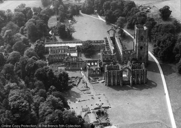 Photo of Fountains Abbey, From The Air 1947