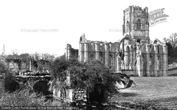 Photo of Fountains Abbey, From The River 1871