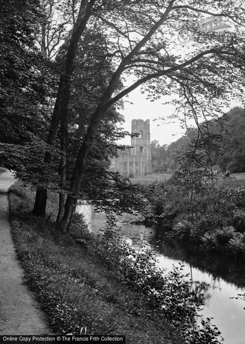 Photo of Fountains Abbey, From The River 1914