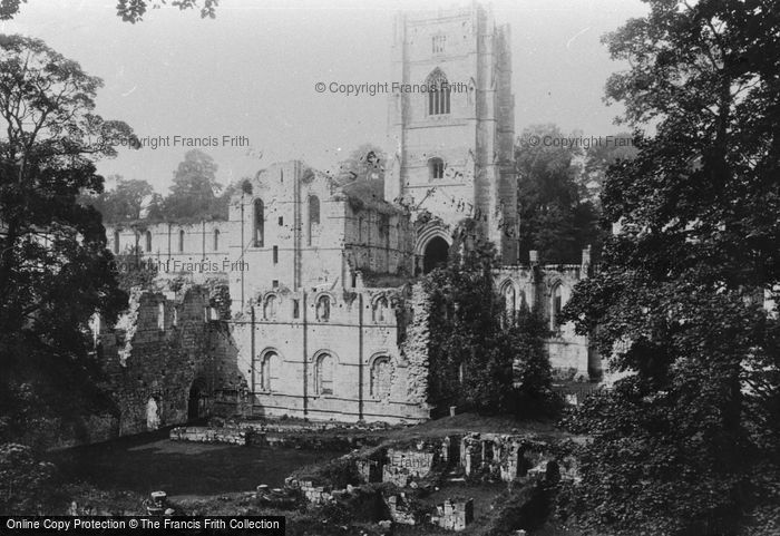 Photo of Fountains Abbey, From The South c.1885