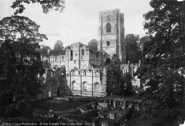 Photo of Fountains Abbey, From The South c.1885