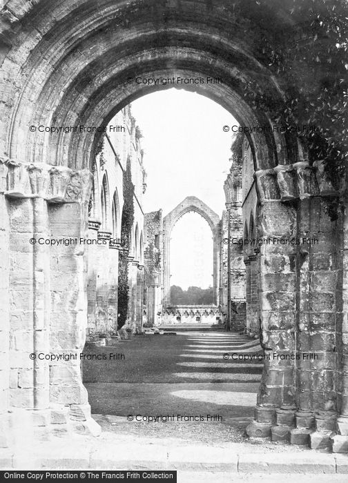 Photo of Fountains Abbey, Interior From West Door c.1885